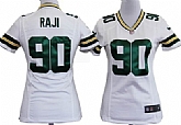 Women's Nike Green Bay Packers #90 B.J. Raji White Game Team Jerseys,baseball caps,new era cap wholesale,wholesale hats
