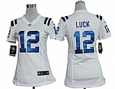 Women's Nike Indianapolis Colts #12 Andrew Luck White Team Jerseys,baseball caps,new era cap wholesale,wholesale hats