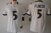 Women's Nike Limited Baltimore Ravens #5 Joe Flacco White Jerseys,baseball caps,new era cap wholesale,wholesale hats