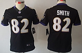 Women's Nike Limited Baltimore Ravens #82 Torrey Smith Black Jerseys,baseball caps,new era cap wholesale,wholesale hats