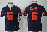 Women's Nike Limited Chicago Bears #6 Jay Cutler Blue With Orange Jerseys,baseball caps,new era cap wholesale,wholesale hats