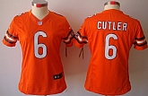 Women's Nike Limited Chicago Bears #6 Jay Cutler Orange Jerseys,baseball caps,new era cap wholesale,wholesale hats