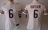 Women's Nike Limited Chicago Bears #6 Jay Cutler White Jerseys,baseball caps,new era cap wholesale,wholesale hats