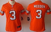 Women's Nike Limited Cleveland Browns #3 Brandon Weeden Orange Jerseys,baseball caps,new era cap wholesale,wholesale hats