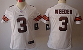 Women's Nike Limited Cleveland Browns #3 Brandon Weeden White Jerseys,baseball caps,new era cap wholesale,wholesale hats