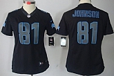 Women's Nike Limited Detroit Lions #81 Calvin Johnson Black Impact Jerseys,baseball caps,new era cap wholesale,wholesale hats