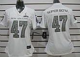 Women's Nike Limited New Oraleans Saints #47TH Super Bowl White Jerseys,baseball caps,new era cap wholesale,wholesale hats