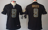 Women's Nike Limited New Orleans Saints #9 Drew Brees Black Impact Jerseys,baseball caps,new era cap wholesale,wholesale hats