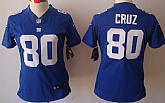 Women's Nike Limited New York Giants #80 Victor Cruz Blue Jerseys,baseball caps,new era cap wholesale,wholesale hats