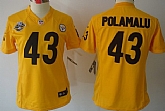 Women's Nike Limited Pittsburgh Steelers #43 Troy Polamalu Yellow Jerseys,baseball caps,new era cap wholesale,wholesale hats