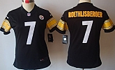 Women's Nike Limited Pittsburgh Steelers #7 Ben Roethlisberger Black Jerseys,baseball caps,new era cap wholesale,wholesale hats