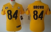 Women's Nike Limited Pittsburgh Steelers #84 Antonio Brown Yellow Jerseys,baseball caps,new era cap wholesale,wholesale hats