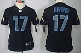 Women's Nike Limited San Diego Chargers #17 Philip Rivers Black Impact Jerseys,baseball caps,new era cap wholesale,wholesale hats