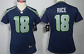 Women's Nike Limited Seattle Seahawks #18 Sidney Rice Blue Jerseys,baseball caps,new era cap wholesale,wholesale hats