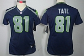 Women's Nike Limited Seattle Seahawks #81 Golden Tate Blue Jerseys,baseball caps,new era cap wholesale,wholesale hats