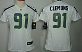 Women's Nike Limited Seattle Seahawks #91 Chris Clemons White Jerseys,baseball caps,new era cap wholesale,wholesale hats