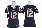 Women's Nike New England Patriots #12 Tom Brady Blue Team Jerseys,baseball caps,new era cap wholesale,wholesale hats