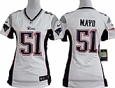 Women's Nike New England Patriots #51 Jerod Mayo White Game Team Jerseys,baseball caps,new era cap wholesale,wholesale hats