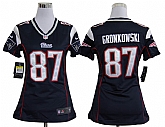 Women's Nike New England Patriots #87 Rob Gronkowski Blue Team Jerseys,baseball caps,new era cap wholesale,wholesale hats
