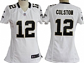 Women's Nike New Orleans Saints #12 Marques Colston White Game Team Jerseys,baseball caps,new era cap wholesale,wholesale hats