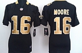 Women's Nike New Orleans Saints #16 Lance Moore Black Game Team Jerseys,baseball caps,new era cap wholesale,wholesale hats