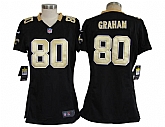 Women's Nike New Orleans Saints #80 Jimmy Graham Black Team Jerseys,baseball caps,new era cap wholesale,wholesale hats