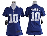 Women's Nike New York Giants #10 Eli Manning Blue Team Jerseys,baseball caps,new era cap wholesale,wholesale hats