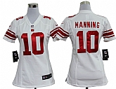 Women's Nike New York Giants #10 Eli Manning White Game Team Jerseys,baseball caps,new era cap wholesale,wholesale hats