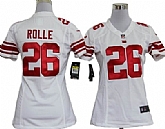 Women's Nike New York Giants #26 Antrel Rolle White Game Team Jerseys,baseball caps,new era cap wholesale,wholesale hats