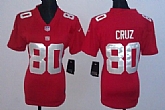 Women's Nike New York Giants #80 Victor Cruz Red Game Jerseys,baseball caps,new era cap wholesale,wholesale hats