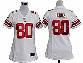 Women's Nike New York Giants #80 Victor Cruz White Game Team Jerseys,baseball caps,new era cap wholesale,wholesale hats