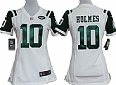 Women's Nike New York Jets #10 Santonio Holmes White Game Team Jerseys,baseball caps,new era cap wholesale,wholesale hats