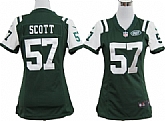Women's Nike New York Jets #57 Bart Scott Green Game Team Jerseys,baseball caps,new era cap wholesale,wholesale hats