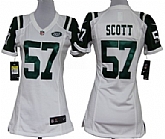 Women's Nike New York Jets #57 Bart Scott White Game Team Jerseys,baseball caps,new era cap wholesale,wholesale hats