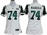 Women's Nike New York Jets #74 Nick Mangold White Game Team Jerseys,baseball caps,new era cap wholesale,wholesale hats