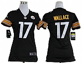 Women's Nike Pittsburgh Steelers #17 Mike Wallace Black Team Jerseys,baseball caps,new era cap wholesale,wholesale hats