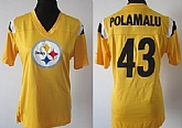 Women's Nike Pittsburgh Steelers #43 Troy Polamalu 2012 Yellow Field Flirt Fashion Jerseys,baseball caps,new era cap wholesale,wholesale hats