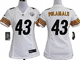 Women's Nike Pittsburgh Steelers #43 Troy Polamalu White Team Jerseys,baseball caps,new era cap wholesale,wholesale hats