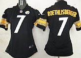 Women's Nike Pittsburgh Steelers #7 Ben Roethlisberger Black Team Jerseys,baseball caps,new era cap wholesale,wholesale hats