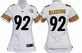 Women's Nike Pittsburgh Steelers #92 James Harrison White Game Team Jerseys,baseball caps,new era cap wholesale,wholesale hats