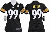 Women's Nike Pittsburgh Steelers #99 Brett Keisel Black Game Team Jerseys,baseball caps,new era cap wholesale,wholesale hats