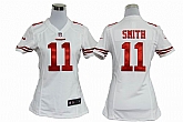 Women's Nike San Francisco 49ers #11 Alex Smith White Team Jerseys,baseball caps,new era cap wholesale,wholesale hats