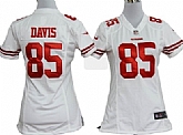 Women's Nike San Francisco 49ers #85 Vernon Davis White Game Team Jerseys,baseball caps,new era cap wholesale,wholesale hats