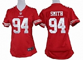 Women's Nike San Francisco 49ers #94 Justin Smith Red Game Team Jerseys,baseball caps,new era cap wholesale,wholesale hats