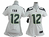 Women's Nike Seattle Seahawks #12 Fan White Game Team Jerseys,baseball caps,new era cap wholesale,wholesale hats