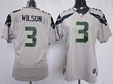 Women's Nike Seattle Seahawks #3 Russell Wilson Slivery Game Jerseys,baseball caps,new era cap wholesale,wholesale hats