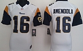 Women's Nike St. Louis Rams #16 Danny Amendola White Game Team Jerseys,baseball caps,new era cap wholesale,wholesale hats