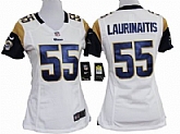 Women's Nike St. Louis Rams #55 James Laurinaitis White Game Team Jerseys,baseball caps,new era cap wholesale,wholesale hats