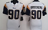 Women's Nike St. Louis Rams #90 Michael Brockers White Game Team Jerseys,baseball caps,new era cap wholesale,wholesale hats