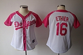 Womens Dodgers #16 Ethier White jersey,baseball caps,new era cap wholesale,wholesale hats